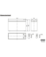 BDS BATTERY AGM 12V 6.5AH T2