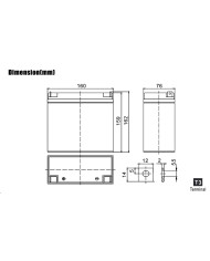 BDS BATTERY AGM LONG LIFE 12V 15AH T3