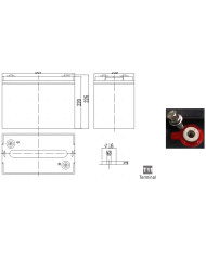 BDS BATTERY AGM DEEP CYCLE LONG LIFE 6V 180AH T11