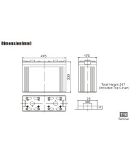 BDS BATTERY AGM HIGH CAPACITY L.LIFE 2V 1000AH T10