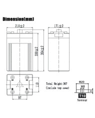BDS BATTERY AGM HIGH CAPACITY L.LIFE 2V 450AH T10