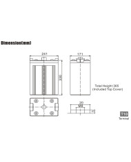 BDS BATTERY AGM HIGH CAPACITY L.LIFE 2V 550AH T10
