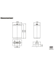 BDS BATTERY FLOOD TUBULAR PLATE 2V 300AH T13