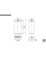 BDS BATTERY FLOOD TUBULAR PLATE 2V 400AH T13