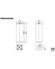 BDS BATTERY FLOOD TUBULAR PLATE 2V 800AH T13