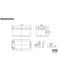 BDS BATTERY GEL LONG LIFE 12V 250AH T11