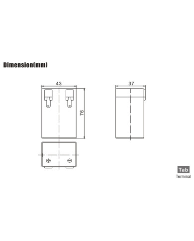 BDS BATTERY AGM 6V 2AH TAB