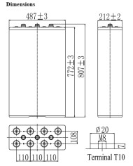 BDS BATTERY SEALED TUBULAR PLATE 2V 2500AH T13