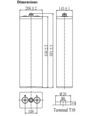 BDS BATTERY SEALED TUBULAR PLATE 2V 600AH T13
