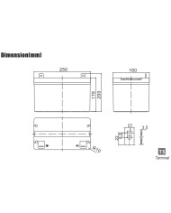 BDS BATTERY AGM LONG LIFE 12V 60AH T5