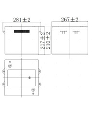 BDS BATTERY AGM DEEP CYCLE LONG LIFE 12V 110AH T11