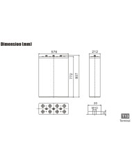 BDS BATTERY GEL TUBULAR PLATE 2V 3000AH T13