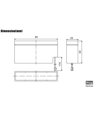BDS BATTERY AGM 12V 0.8AH PLUG