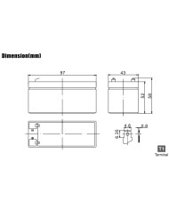 BDS BATTERY AGM 12V 1.3AH T1