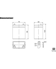 BDS BATTERY AGM 12V 2.6AH T1