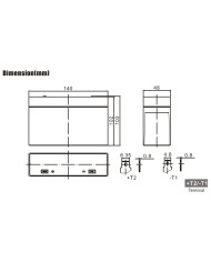 BDS BATTERY AGM 12V 5AH +T2/-T1