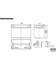 BDS BATTERY AGM LONG LIFE 12V 120AH T9