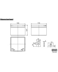 BDS BATTERY AGM HIGH RATE 12V 24AH T8