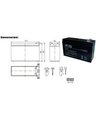 BDS BATTERY AGM HIGH RATE 12V 6AH +T2/-T1