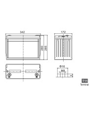 BDS BATTERY AGM HIGH RATE LONG LIFE 12V 134AH T11
