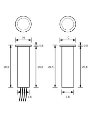 CONTATTO MAGNETICO METALLO A SIGARETTA