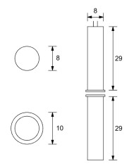 CONTATTO MAGNETICO PLASTICA A SIGARETTA