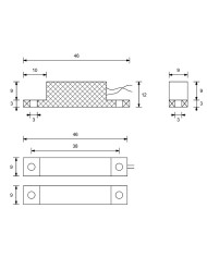 CONTATTO MAGNETICO METALLO RETTANGOLARE
