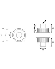 CONTATTO MAGNETICO OTTONE CILINDRICO