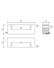 CONTATTO MAGNETICO CORAZZATO METALLO RETTANG.