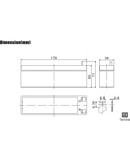 BDS BATTERY AGM 12V 2.6AH T1
