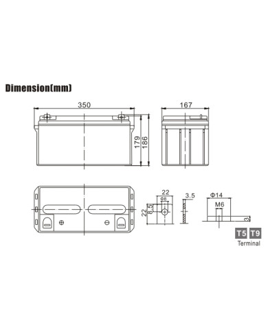 Bds Battery Agm Long Life 12v 65ah T9