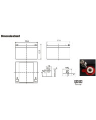 BDS BATTERY AGM DEEP CYCLE 12V 24AH T8