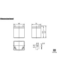 BDS BATTERY AGM DEEP CYCLE 12V 6AH T1