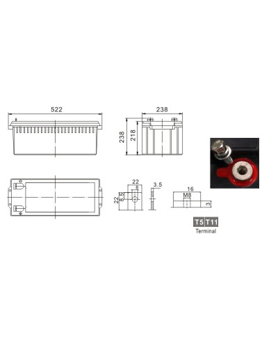 BDS BATTERY AGM DEEP CYCLE LONG LIFE 12V 200AH T11