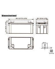 BDS BATTERY AGM DEEP CYCLE LONG LIFE 12V 65AH T9