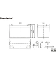 BDS BATTERY AGM DEEP CYCLE LONG LIFE 12V 95AH T9