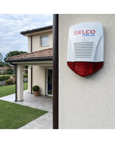 SIRENA AUTOALIMENTATA CON LAMPEGGIATORE