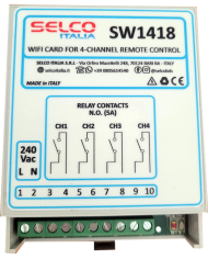 SCHEDA WIFI PER COMANDO REMOTO UTENZE 4 CANALI