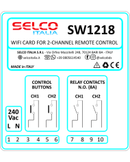 SCHEDA WIFI PER COMANDO REMOTO UTENZE 2 CANALI