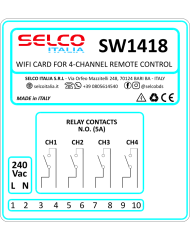 SCHEDA WIFI PER COMANDO REMOTO UTENZE 4 CANALI